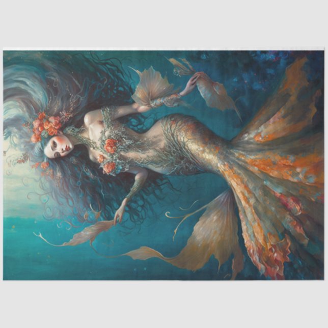 Memorieren des Meerjungfaustpapiers Seidenpapier (Vorderseite)