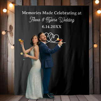Memories Made at Wedding Backdrop Photo Prop Wandteppich