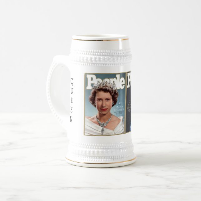 MEMORISCHE QUEEN ELIZABETH II TASSE (Vorderseite Links)