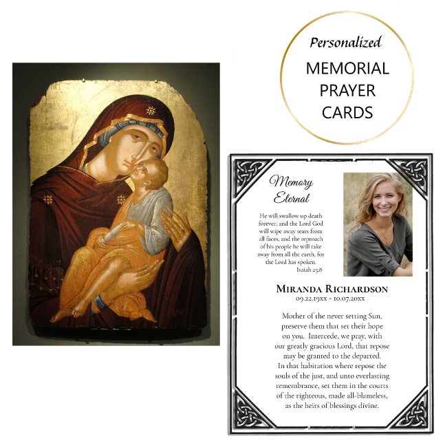 Memory Eternal Orthodox Funeral Prayer Card        Platzkarte (Von Creator hochgeladen)