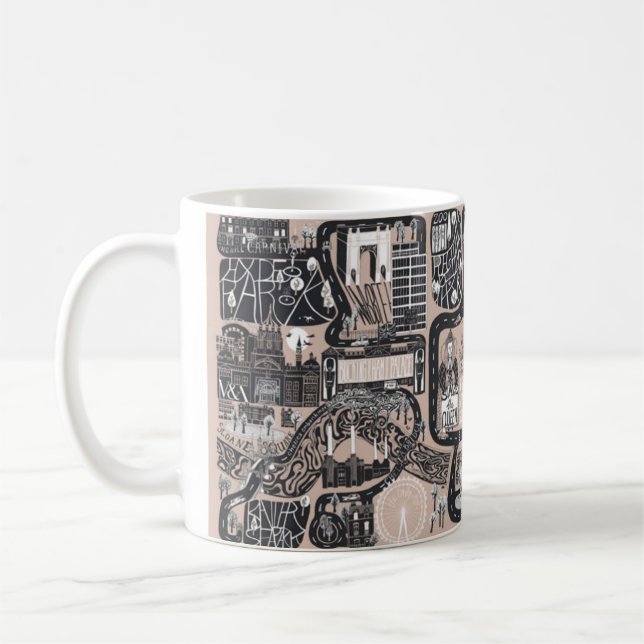 MEMORY MAPS MUG, ROSE // LONDON  KAFFEETASSE (Links)