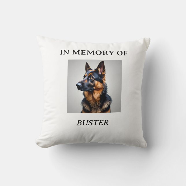 Memory of Pet Throw Pillow Kissen (Vorderseite)