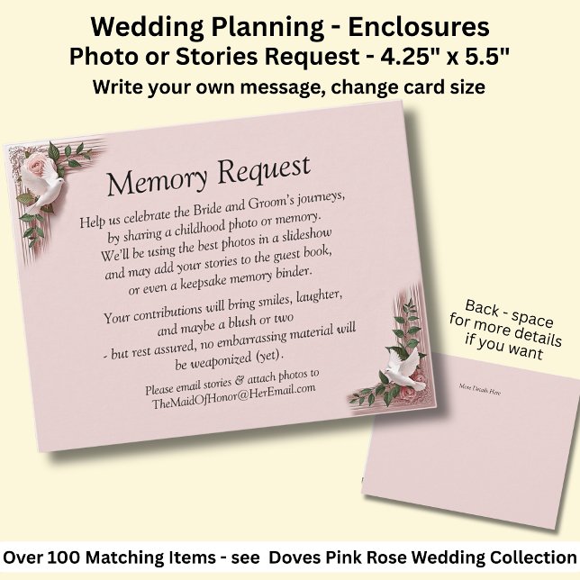 Memory Request Enclosure - Pink Roses & Doves  (Von Creator hochgeladen)