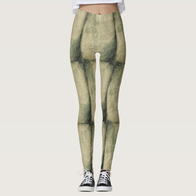 Memory-Slippage - Alteres Manuskript Leggings (Vorderseite)