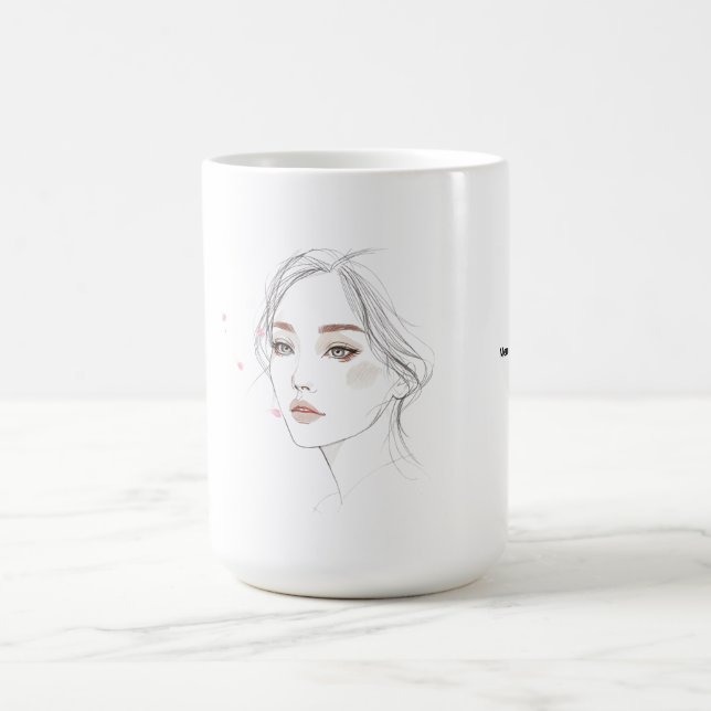 MemoryUs Portrait Tasse – Minimal Art Kaffeetasse (Mittel)