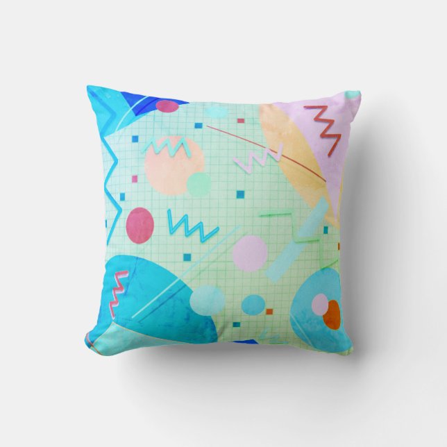 Memphis #82 Greenleaf Kissen (Vorderseite)