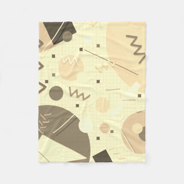 Memphis #82 Sepia Fleecedecke (Vorderseite)