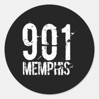 Memphis 901 Bereichscode eingeschränkt Runder Aufkleber