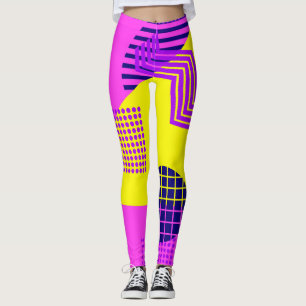Memphis Achtlinge: Hintergrund geometrischer Forme Leggings