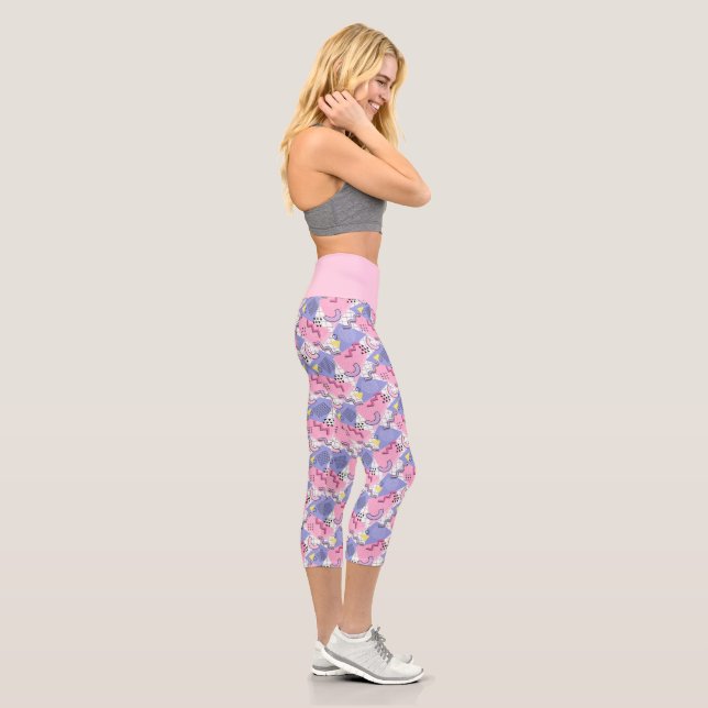 Memphis Active Pink Lilac 80 Capri Leggings (Rechts)