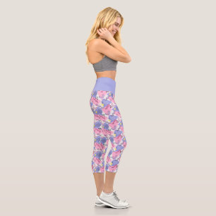 Memphis Active Pink Lilac 80 Capri Leggings