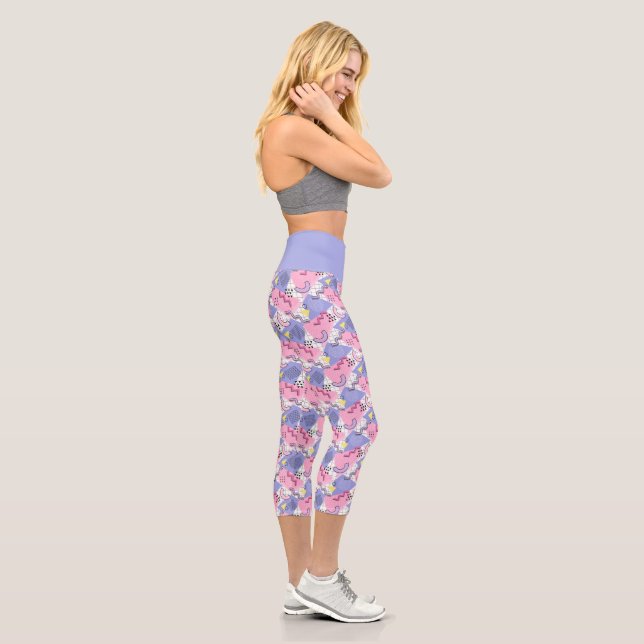 Memphis Active Pink Lilac 80 Capri Leggings (Rechts)