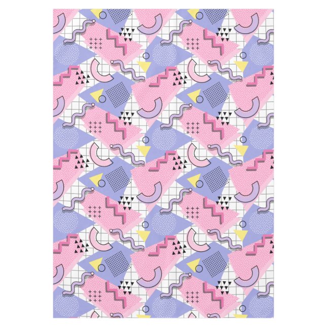 Memphis Active Pink Lilac 80 Tischdecke (Vorderseite)