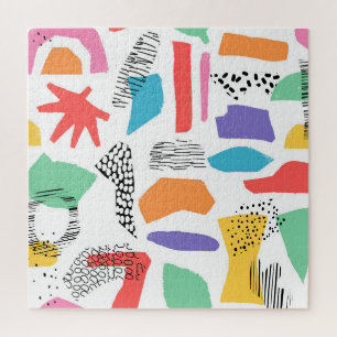 Memphis Art: Grunge Surface Design Puzzle