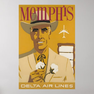 Memphis Art Tennessee Druck Delta Reiseplakat Poster