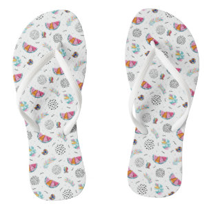 Memphis-Art-tropisches Sommer-Muster Flip Flops