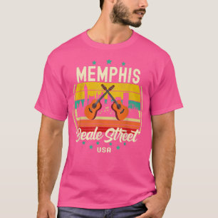 Memphis Beale Street Blues Music Vintag Guitar Mu T-Shirt