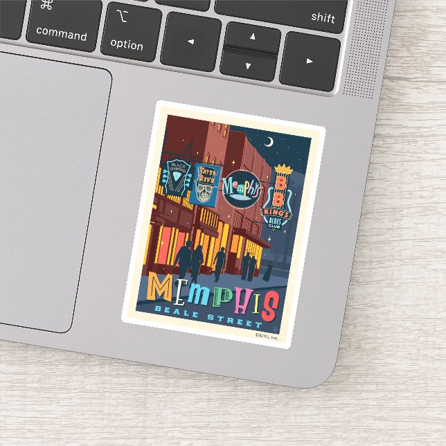 Memphis | Beale Street Neon Aufkleber (Detail)