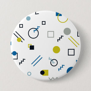 Memphis, cool, trendig, moderne geometrische Kunst Button