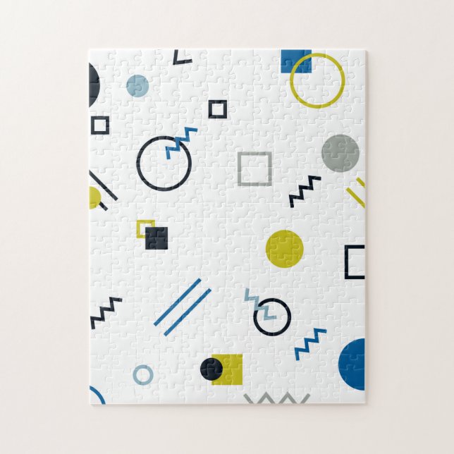 Memphis, cool, trendig, moderne geometrische Kunst Puzzle (Vertikal)