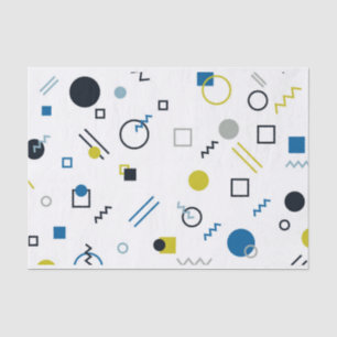 Memphis, cool, trendig, moderne geometrische Kunst Seidenpapier