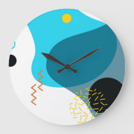 Memphis, cool, trendig, urbane, moderne Illustrati Große Wanduhr