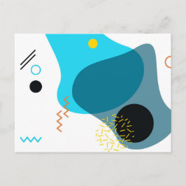 Memphis, cool, trendig, urbane, moderne Illustrati Postkarte