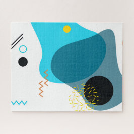 Memphis, cool, trendig, urbane, moderne Illustrati Puzzle