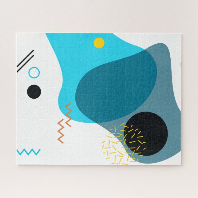 Memphis, cool, trendig, urbane, moderne Illustrati Puzzle (Horizontal)