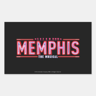 MEMPHIS - Das musikalische Logo Rechteckiger Aufkleber