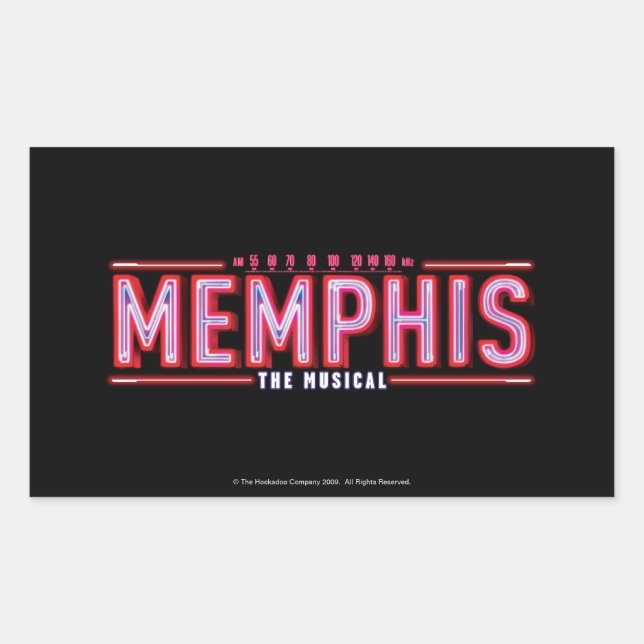 MEMPHIS - Das musikalische Logo Rechteckiger Aufkleber (Vorderseite)