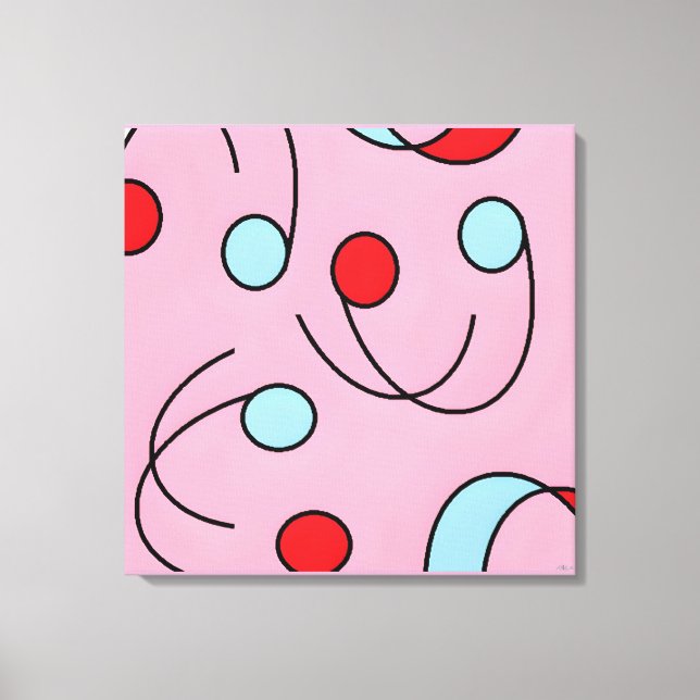 Memphis Design Drupes Leinwanddruck (Vorderseite)