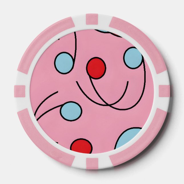 Memphis Design Drupes Pokerchips (Vorderseite)