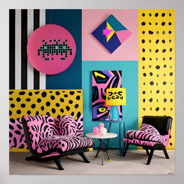 Memphis Design Rezeption Traum Poster (Vorne)