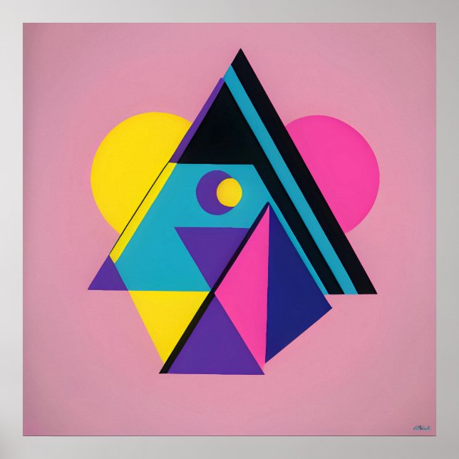 Memphis Design Wohnen Poster (Vorne)