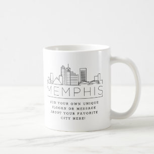 Memphis   Designated City Skyline Custom Slogan Kaffeetasse