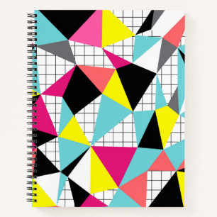 Memphis, geometrische Formen Notizbuch