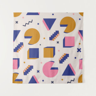 Memphis Geometry: Mode der 90er-Jahre nahtlos Wandteppich