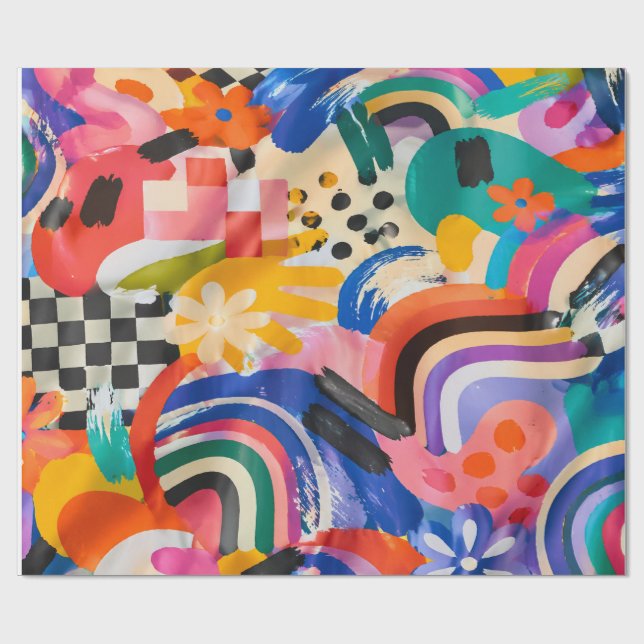 Memphis-Geschenkpapier Geschenkpapier (Flach)
