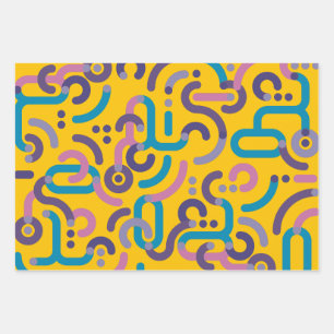 Memphis Geschenkpapier Set