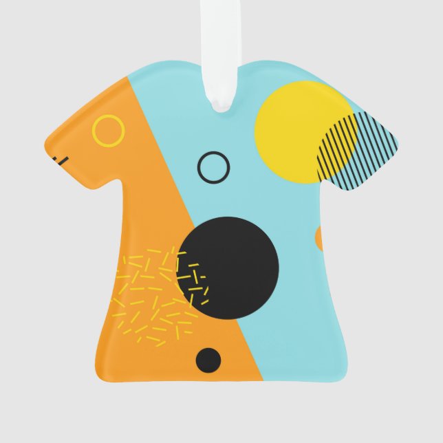Memphis, Hipster, trendy, coole Illustrationskunst Ornament (Rückseite)