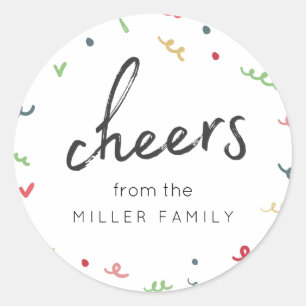 Memphis Holiday New Year Runder Aufkleber