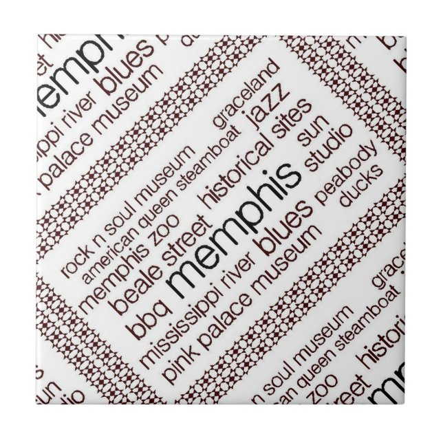 Memphis in Brown Fliese (Vorderseite)