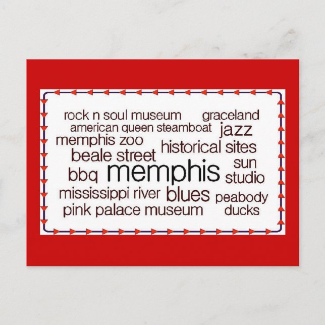 Memphis in Brown Postkarte (Vorderseite)