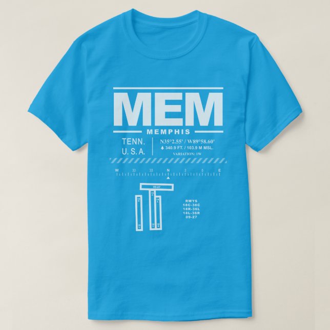Memphis International Airport MEM T - Shirt (Design vorne)