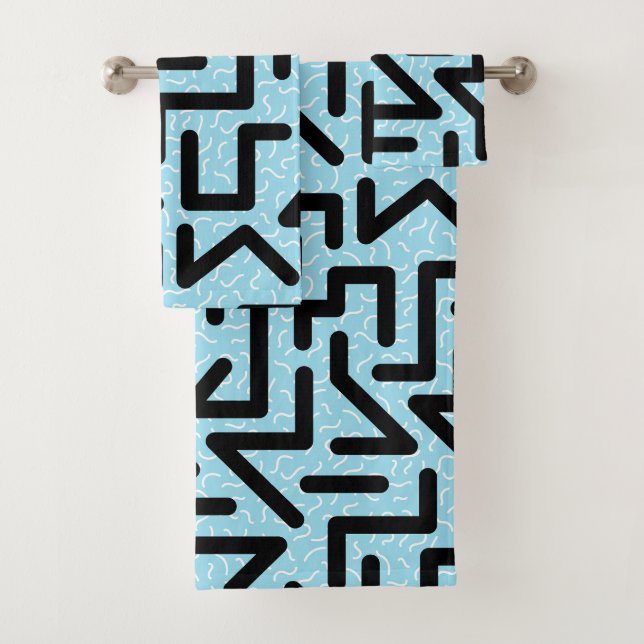 Memphis Labyrinth Badhandtuch Set (Insitu)