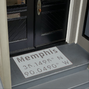 Memphis Latitude Longitude Fußmatte