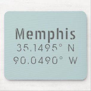 Memphis Latitude Longitude Mousepad