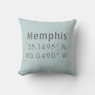 Memphis Longitude Latitude Throw Kissen