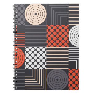 Memphis Magic: Geometrischer Bannerspass Notizblock
